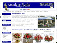 Tablet Screenshot of amadeusflorist.co.uk